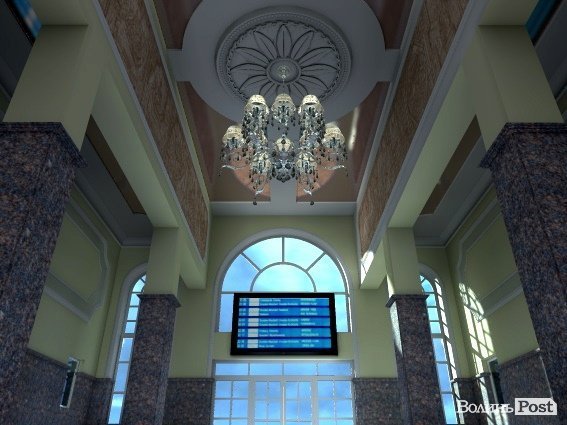 Майбутній інтер’єр вокзалу